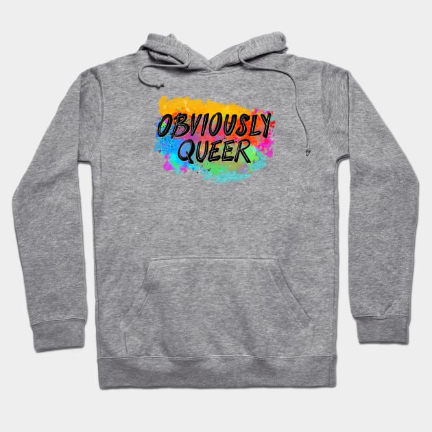 Obviously Queer Hoodie by FindChaos